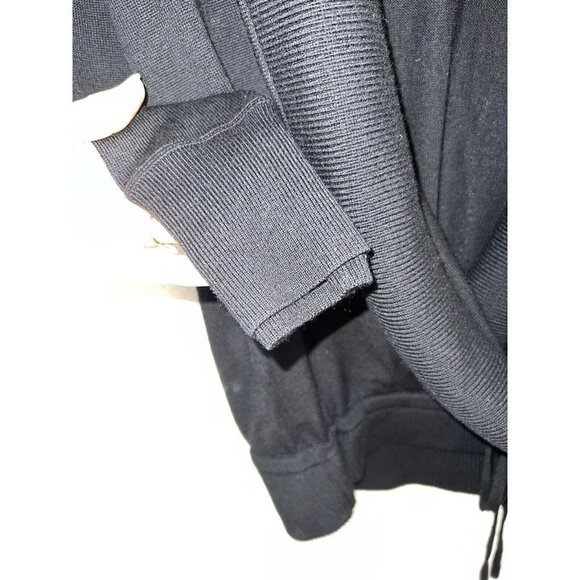 LULULEMON Black Knit 100% Merino Wool Sweater MINT Tie Cinch Waist (C1) - Picture 3 of 9